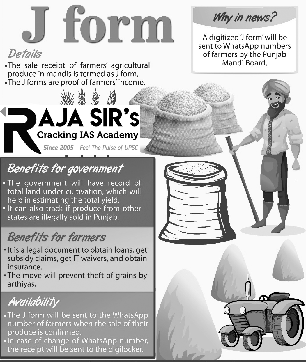 Digitized ''J form'': ''A big agriculture reform
