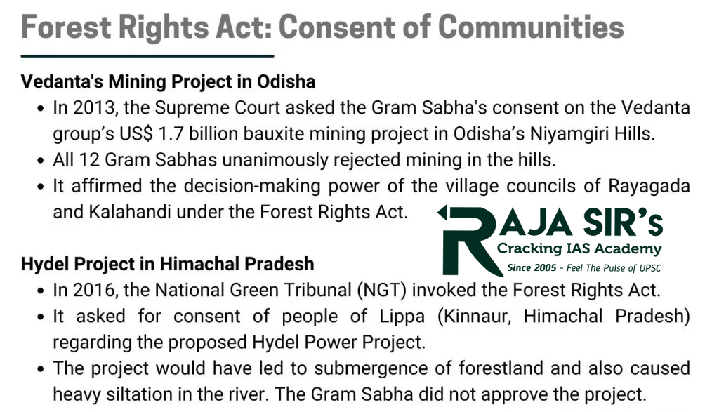 In June 2022, the Supreme Court had directed that every national park and wildlife sanctuary in the country will have a mandatory Eco-Sensitive Zone (ESZ) of at least one kilometre starting from its demarcated boundaries. The decision was made in response to a petition to protect forest lands in Tamil Nadu&rsquo;s Nilgiris district.&nbsp;However, the creation of these zones has provoked protests in Kerala and some other areas. Rights activists have criticized this&nbsp;rights-negating &lsquo;fortress conservation model&rsquo;, as such models of forest conservation tend to deny the rights of traditional forest-dwelling communities. Critics argue that powers given to conservation authorities under the Forest Conservation Act has led to&nbsp;labelling of traditional forest dwellers as &lsquo;encroachers&rsquo;in their own areas and denied them equitable access to forests&rsquo; resources. Forest Rights Act was enacted to recognize the rights of traditional communities. Yet there has been a conflict between the Forest Rights and Forest Conservation because of lacunae in the implementation of these laws. Hence, there is a need to balance the two aspects, in order to ensure sustainable conservation while preserving rights of the tribals.