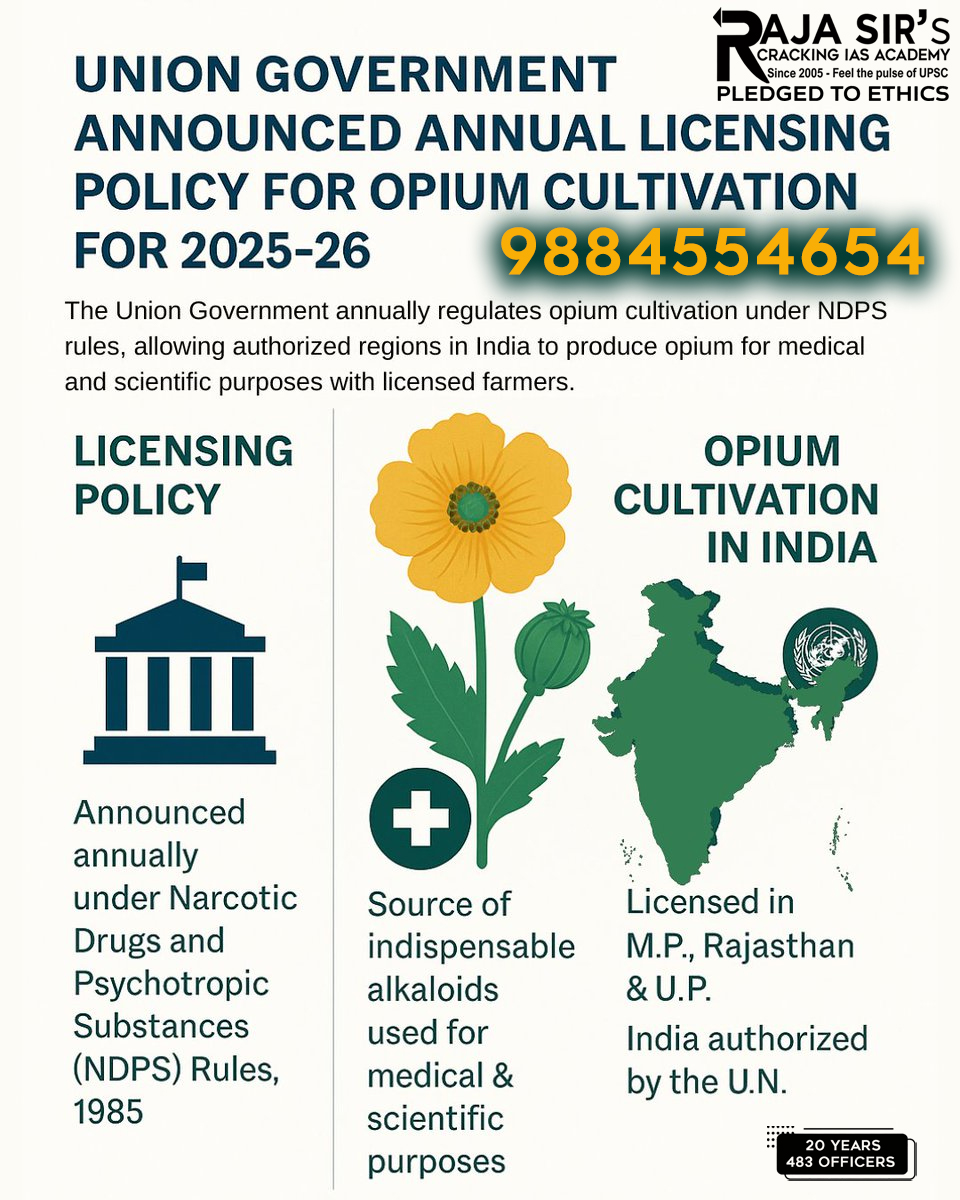 Govt Clears Opium Poppy Licensing Policy For 2025-26